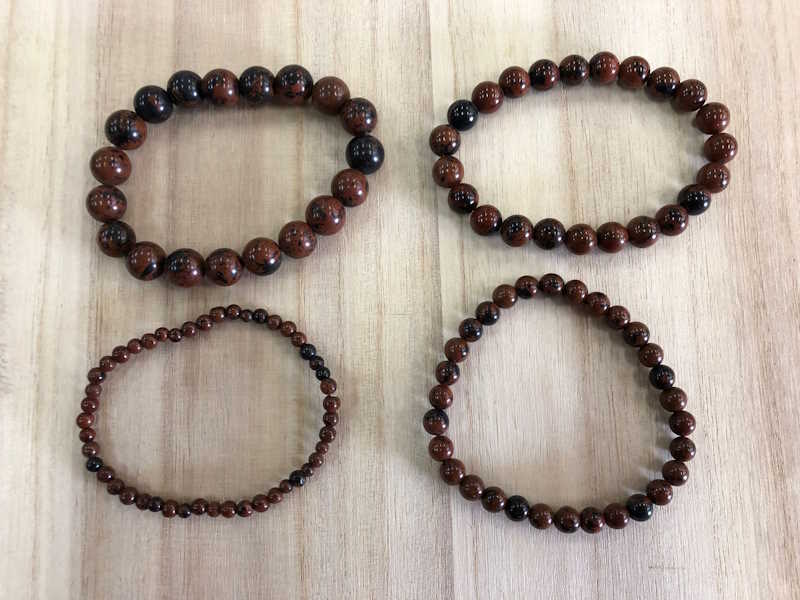 Pulsera obsidiana caoba